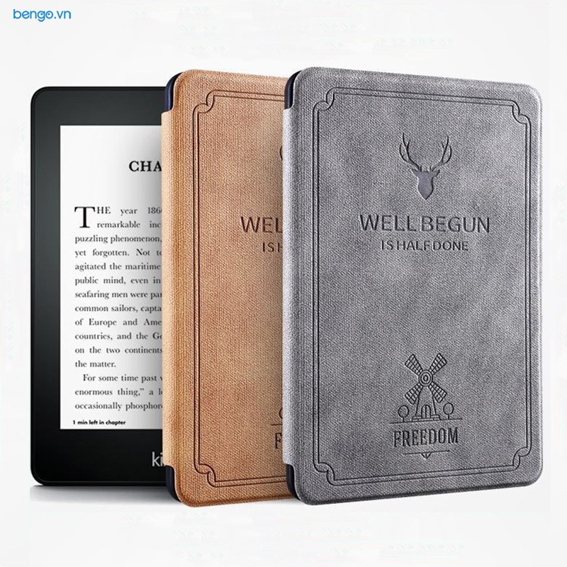 Bao da Kindle Paperwhite 2018 thế hệ 4 (10th) Họa tiết Well Begun is Half Done