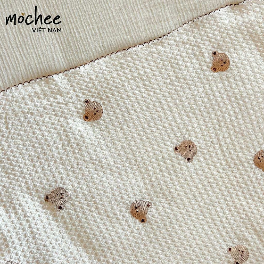 Vỏ gối chống trào ngược cho bé waffle tổ ong Mochee, bao gối 70x70cm và 70x80cm - Monnie Kids
