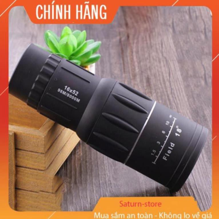 Ống nhòm một mắt Bushnell 16x52 siêu nét, hỗ trợ nhìn và chụp ảnh từ xa ( tặng kèm phụ kiện kẹp điện thoại + bao đựng)