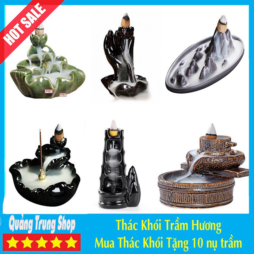 Thác Khói Trầm Hương Khói Ngược Tặng 5 Nụ Trầm
