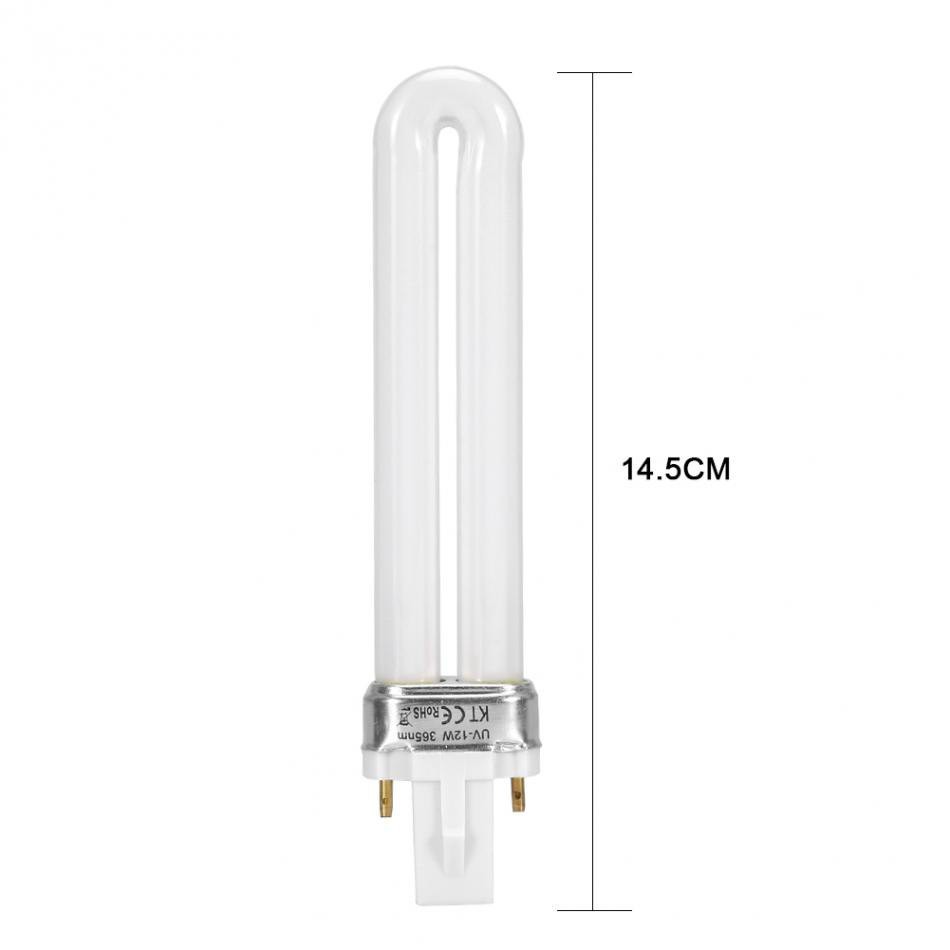 Bóng đèn UV 365nm KT818 12W, Bóng đèn ống 12W UV chuyên dụng cho máy sấy sơn móng gel