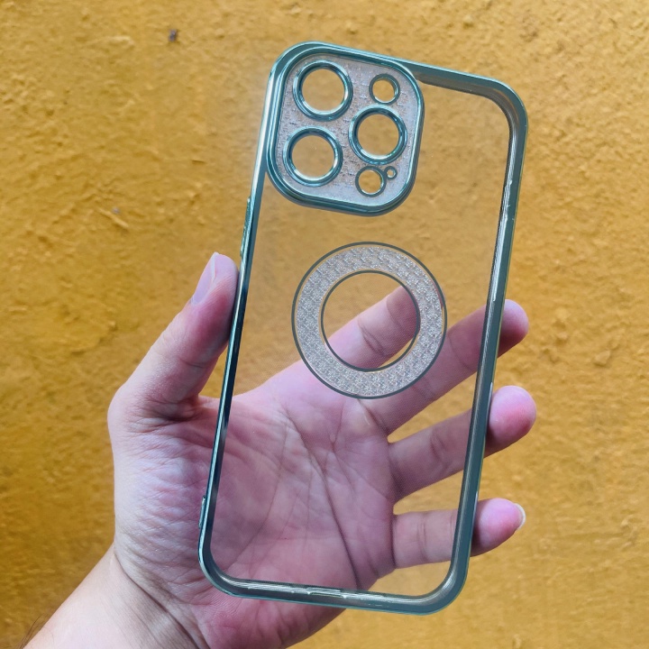 Ốp Vòng Tròn Kim Cương viền màu IPhone 14/14 pro max 13/13pro max 12/12 pro max  11/ 11 pro max