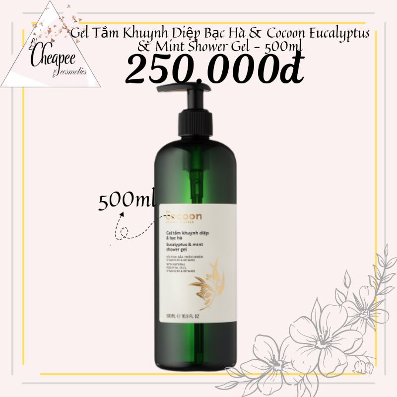 Sữa Tắm Dạng Gel Khuynh Diệp & Bạc Hà Cocoon Eucalyptus & Mint Shower Gel - 500ml