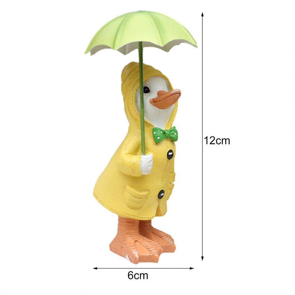 Mô Hình Vịt Mặc Áo Mưa Thủ Công Dùng Trang Trí Sân Vườn