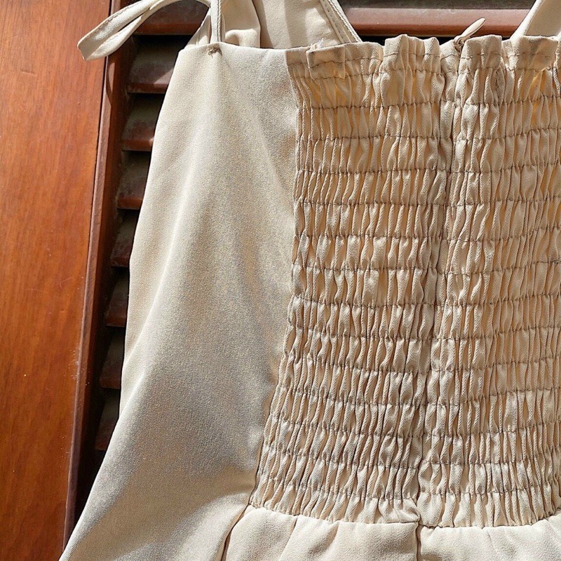 Đầm Xinh ONEONE DRESS thiể kế cut out phần ngực bo chun co giãn có tăng đơ điều chỉnh váy chất liệu vải kaki chéo | BigBuy360 - bigbuy360.vn