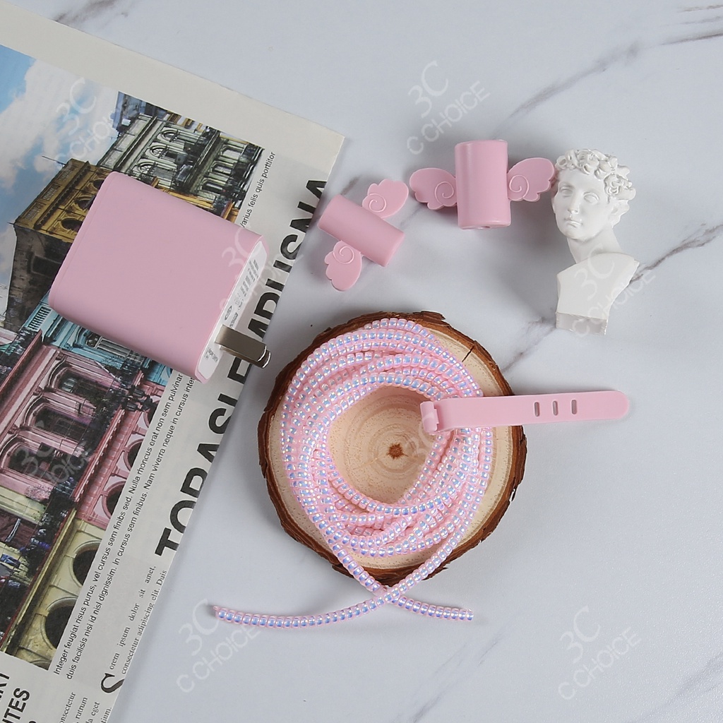 Ốp điện thoại kèm dây cáp sạc 40w DIY cho Huawei Mate 30Pro / Nova7SE/P30Pro