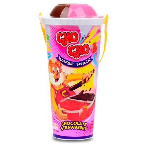 Bánh chấm Chocho Water Snack Socola Dâu (10 x 40g) - Hàng phân phối độc quyền