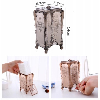 Hộp đựng bông tẩy trang thiết kế đẹp phong cách Vintage có khe rút giấy tiện lợi HB-192