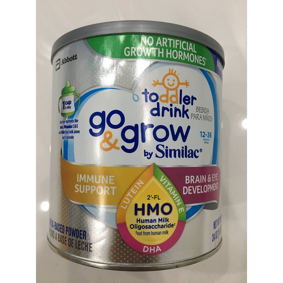 Sữa bột Similac Go & Grow NON-GMO Milk-Based Toddler Drink Powder With 2'-FL HMO 12-36 tháng