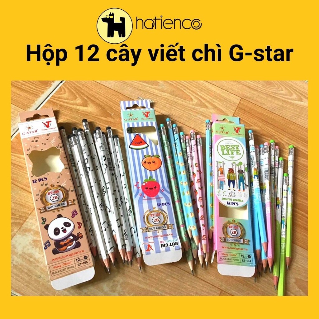 Hộp 12 bút chì, viết chì cây G-star xịn đẹp