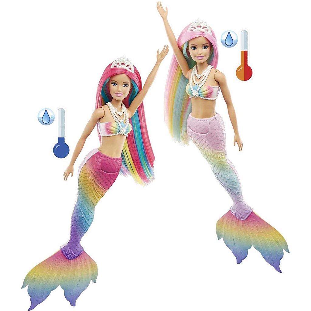 Búp bê Nàng Tiên Cá Barbie Cầu Vồng Đổi Màu Dreamtopia Rainbow Magic Mermaid Nhiều Mẫu