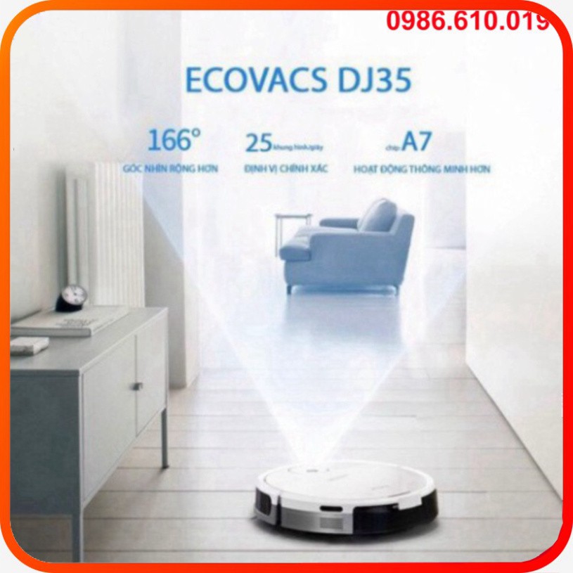 Robot Hút Bụi Tự Động Ecovacs DEEBOT DJ35 - Hàng Chưa Qua Sử Dụng, Mới 100%, Bảo hành tới 12 tháng