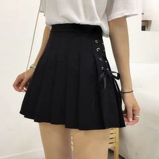 Chân váy kaki cột dây bên hông