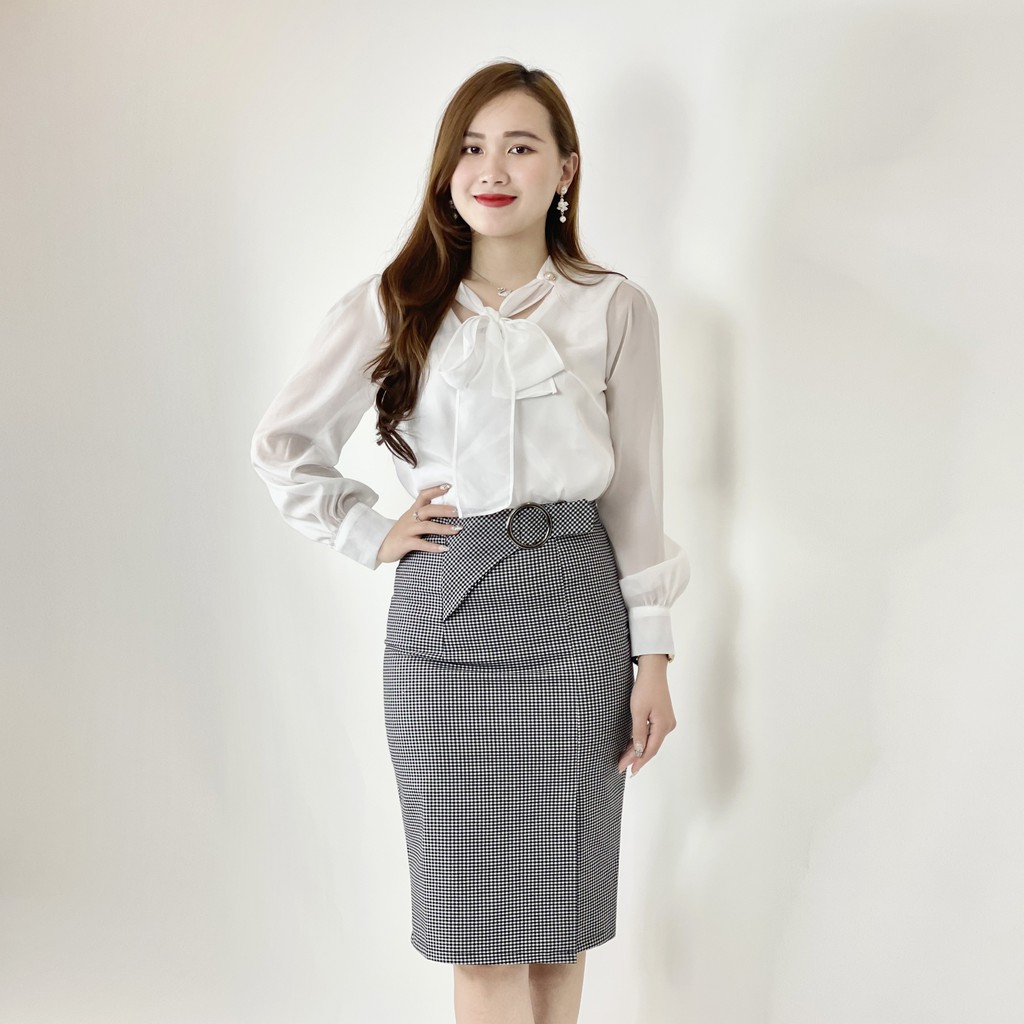 [Mã WASTUP giảm 10% tối đa 30K đơn 99K] Chân váy kẻ caro công sở cao cấp dáng bút chì Emvy - CV12 | BigBuy360 - bigbuy360.vn