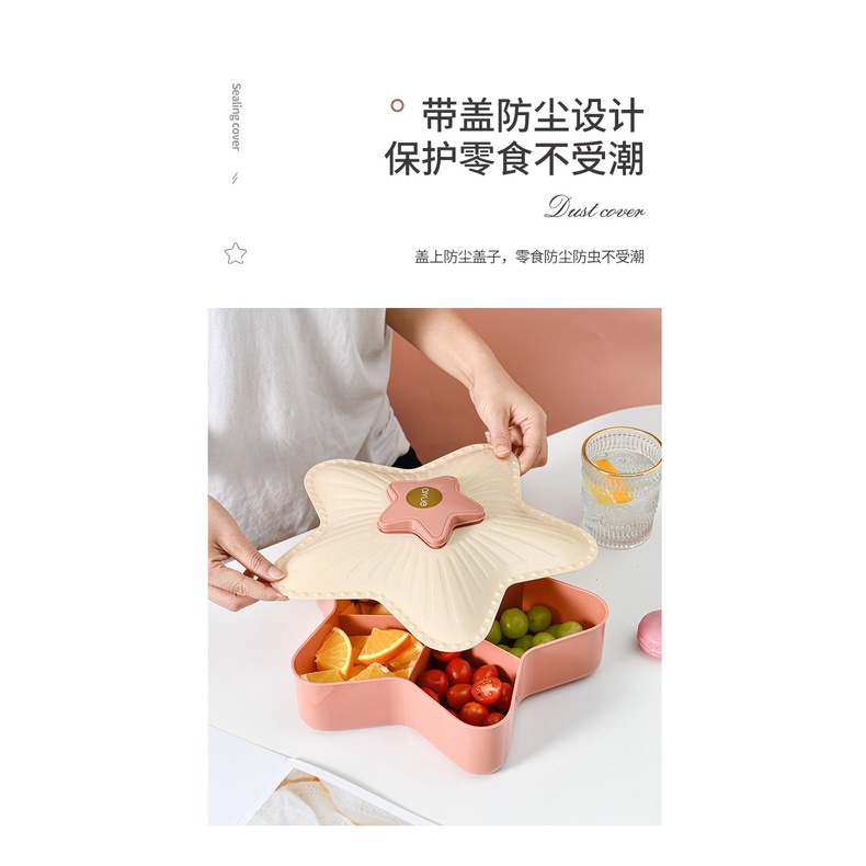 (Bán Buôn Sỉ) Khay Đựng Bánh Kẹo Tết - Mứt Chất Liệu Nhựa Cao Cấp Hình Ngôi Sao Mẫu Mới Nhất 2021-2022