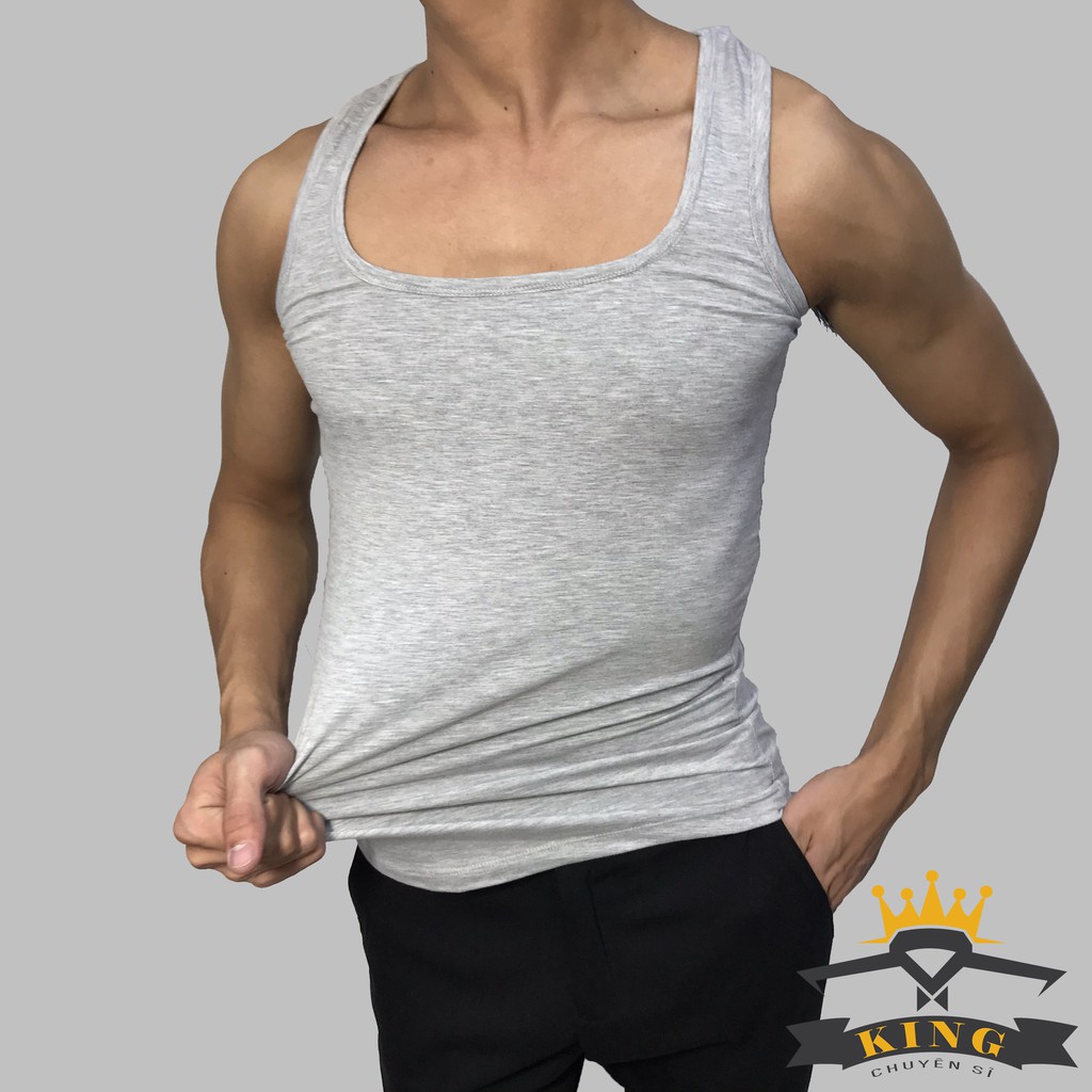 Áo Ba Lỗ Nam KING Dáng Body Thể Thao, Vải Cotton ( U07 ) | BigBuy360 - bigbuy360.vn