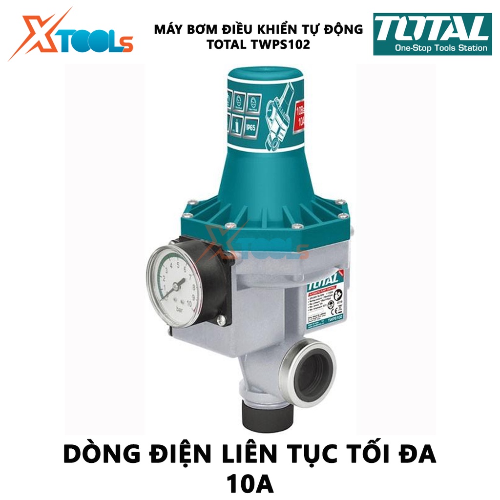 RỜ LE điều khiển tự động cho máy bơm TOTAL TWPS102 Rờ le tự động Áp suất tối đa 10 bar Dòng điện liên tục 10A