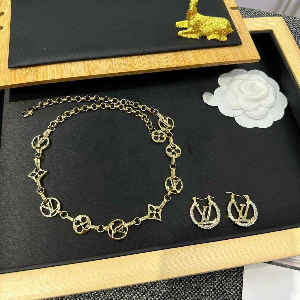 Sét trang sức nữ Ngọc nhân tạo phụ kiện vòng cổ khuyên tai xinh Hari korea accessories