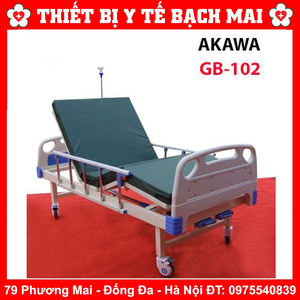 Giường Bệnh Nhân Y Tế 2 Tay Quay AKAWA GB-102