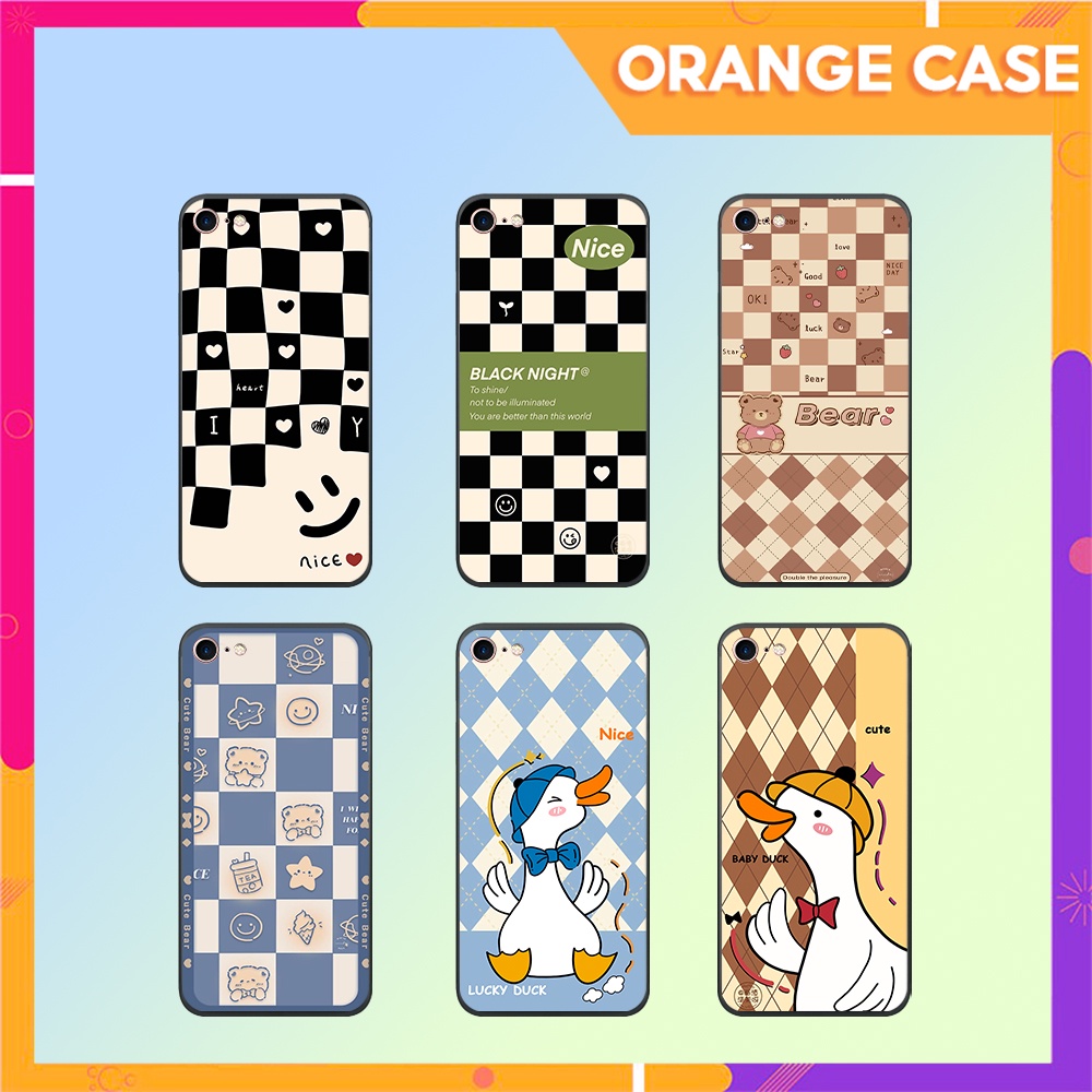 Ốp lưng IP 5/ 5S/ 6/ 6S/ 6 plus/ 6s plus/ 7/ 8/ se 2020 họa tiết trái tim, gấu, vịt vàng nhựa dẻo cạnh mềm