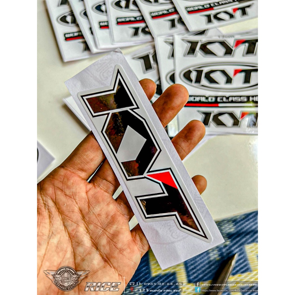 Tem Logo KYT 3 mẫu Chuẩn