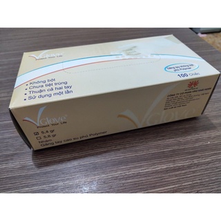Găng tay y tế không bột Vglove phủ polymer 2 Mặt, Găng tay chính hãng, TTIC SHOP