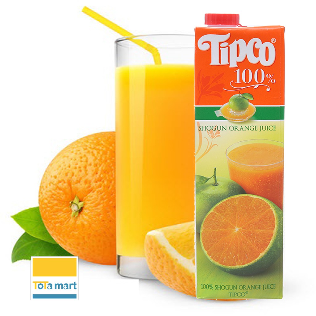 TIPCO nước ép cam 100% 1 lít. HSD T05,06/2021