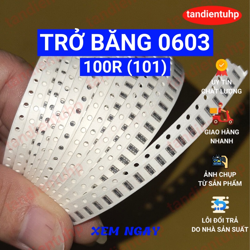 100 TRỞ DÁN, TRỞ BĂNG 0603*4, 0603x4  33R, 47R, 51R, 100R, 200R, 220R, 300R, 330R, 470R, 510R.