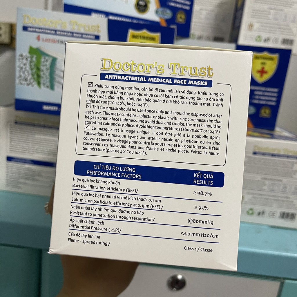 1 cái khẩu trang y tế 4 lớp chống bụi vi khuẩn Doctor Trust có giấy kiểm duyệt | BigBuy360 - bigbuy360.vn