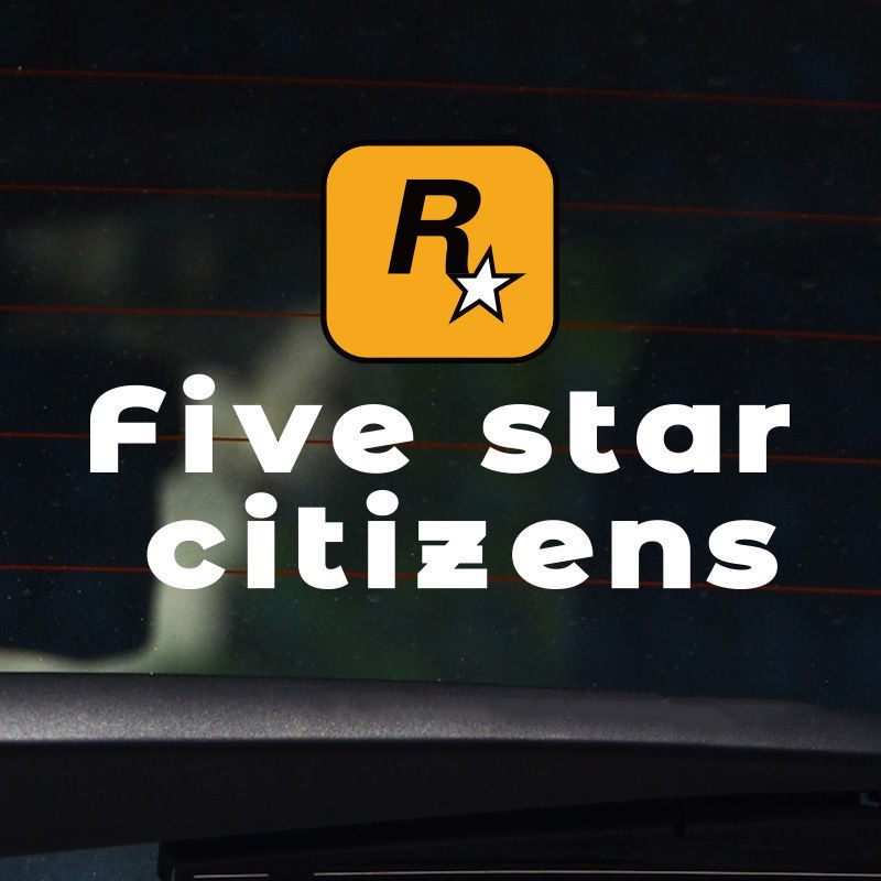 Phản quang Năm sao Công dân Nhãn dán Xe hơi Jdm Sửa đổi Trò chơi GTA 5 Decal Đề can trang trí xe máy