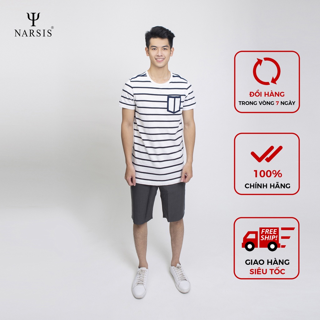 Áo Nam NARSIS D6026, Chất liệu vải cao cấp và thấm hút mồ hôi tốt