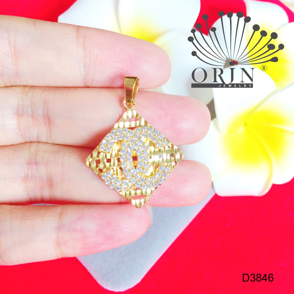 Mặt dây chuyền chữ x viền vuông đính đá cao cấp Orin D3846 thời thượng