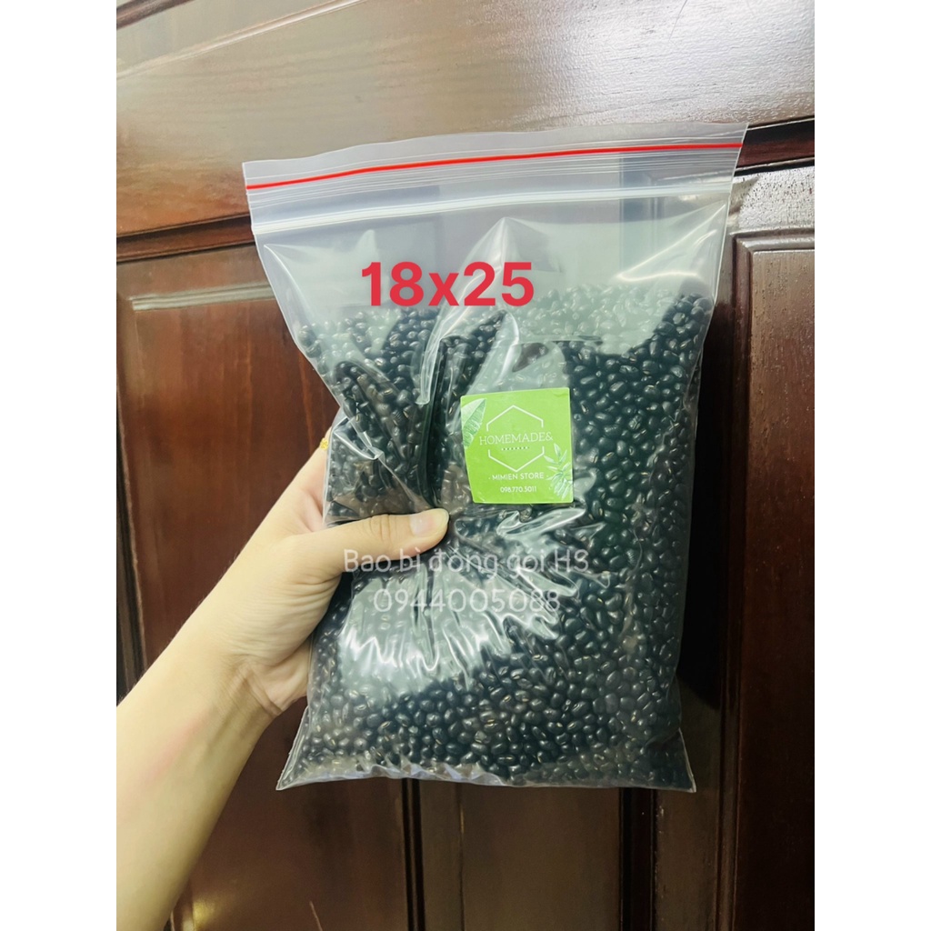 1KG TÚI ZIP CHỈ ĐỎ SIZE LỚN, TÚI ZIPPER LOẠI DÀY HÀNG ĐẸP-BBĐG