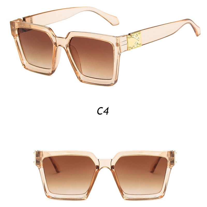 Kính Mát Gọng Vuông Chống Tia UV Thời Trang Dành Cho Nam Nữ