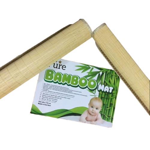 Chiếu Tre Cho Bé  PURE BAMBOO  Sợi Tre Dát Mỏng Kháng Khuẩn, Siêu Mát 60 x 110cm