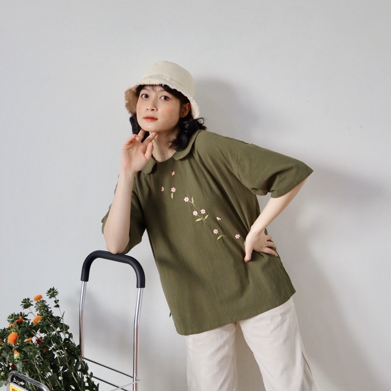 Áo thêu hoa nhí | Lá Xoè