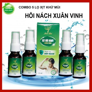 Combo 5 Chai Xịt Khử Mùi Hôi Nách Xuân Vinh ❤ FREESHIP ❤ Hiệu Quả Ngay Lần Đầu Tiên Sử Dụng ❤ Dạng Xịt, Dung Tích 15ml