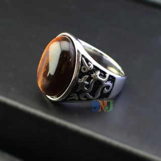 NHẪN ĐÁ MẮT HỔ OVAN - NAM