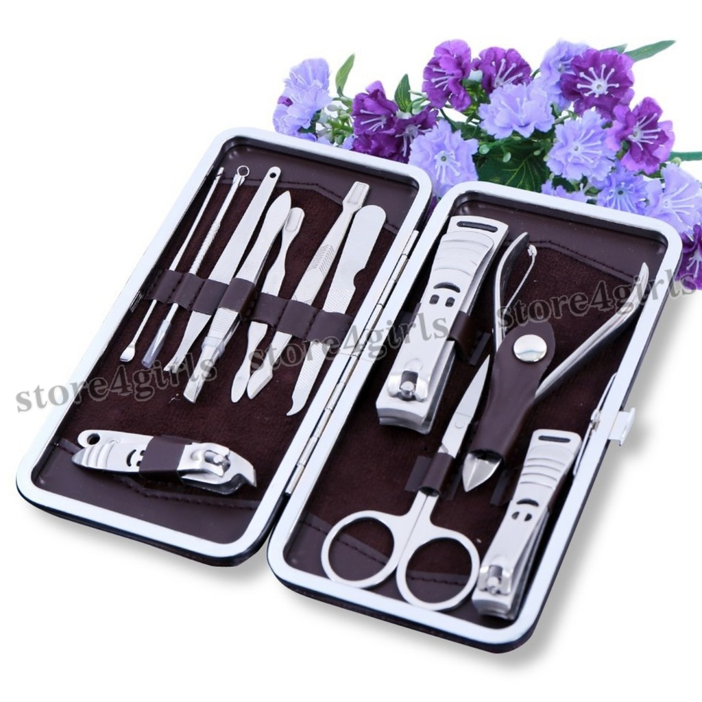 Bộ Làm Móng 12 Món Thép Cao Cấp Không Gỉ - Bộ Cắt Móng Tay SG11 đa năng Store4girls