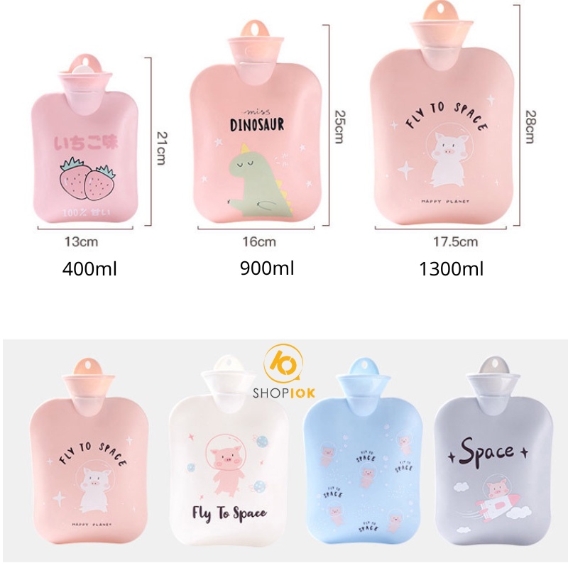 Túi chườm nóng lạnh SHOP10K giảm đau bụng kinh, túi chườm giữ ấm, hạ sốt 400ml - SP004471