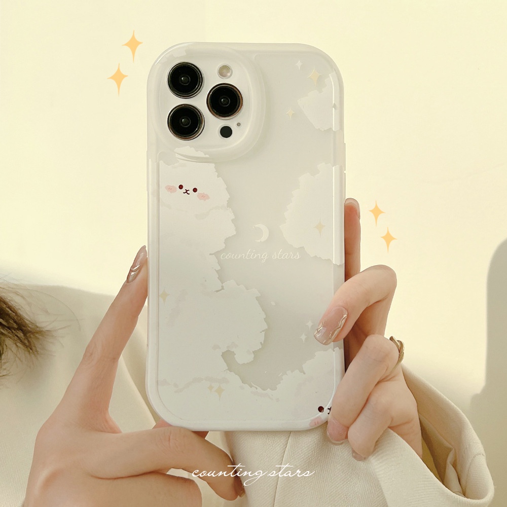 Dễ Thương Ốp Điện Thoại Mềm Trong Suốt Hình Gấu Đám Mây Cho iphone 7 8 plus x xr xs 11 12 13 14 15 mini pro max se 2020