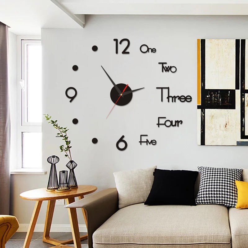 áo hè nữ trung niênCreative wall watch DIY art time fashion free đục lỗ đồng hồ treo tường hiện đại tối giản im lặn