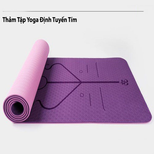 Thảm tập yoga định tuyến TPE 6mm, thảm yoga định tuyến cao su, thảm yoga định tuyến cao cấp, thảm định tuyến 2 lớp TPE