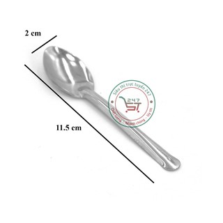 Thìa café đầu nhọn, đầu tròn bằng inox