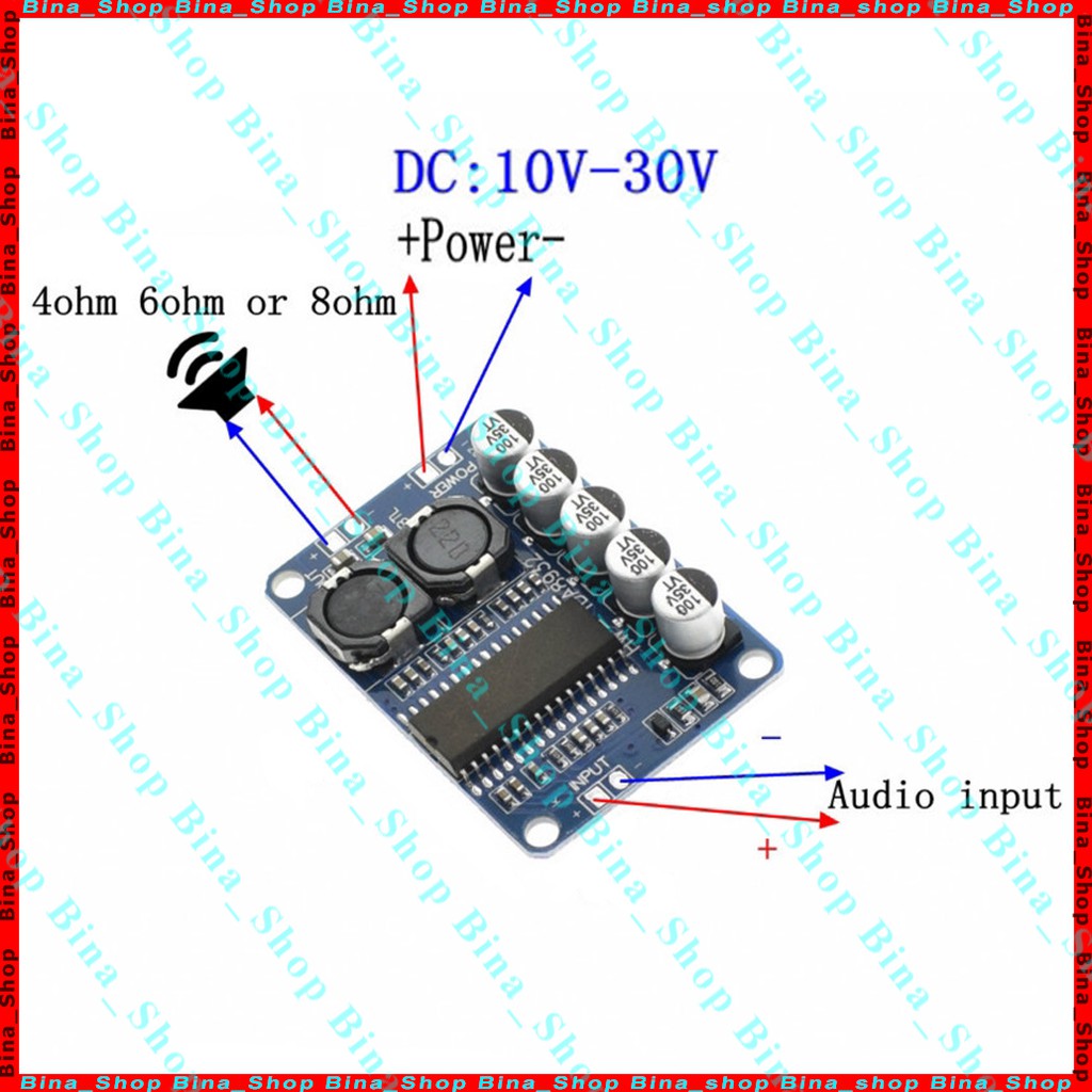 Mạch khuếch đại âm thanh Mono TDA8932 35W DC 10-30V