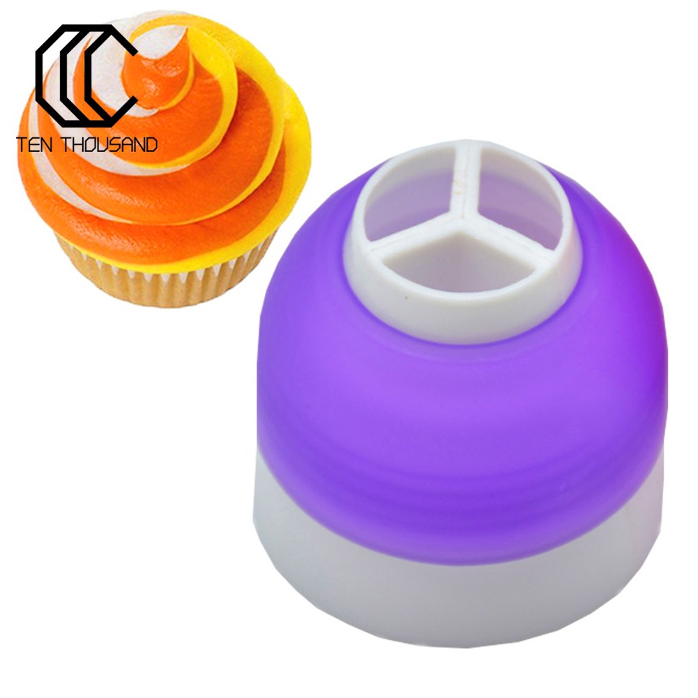 Đầu bắt bông kem có 3 màu hỗ trợ trang trí bánh cupcake