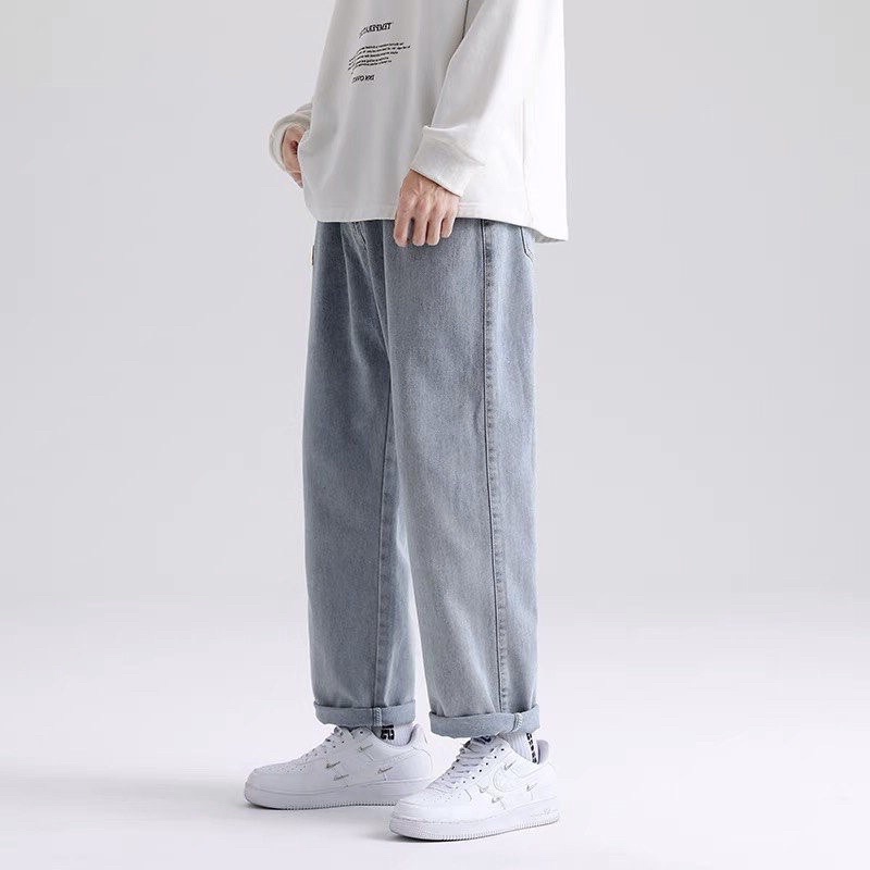 Quần Baggy jean CẠP CHUN nam, nư - quan jeans chỉnh eo unisex ống suông rộng hot hit 2021 | BigBuy360 - bigbuy360.vn