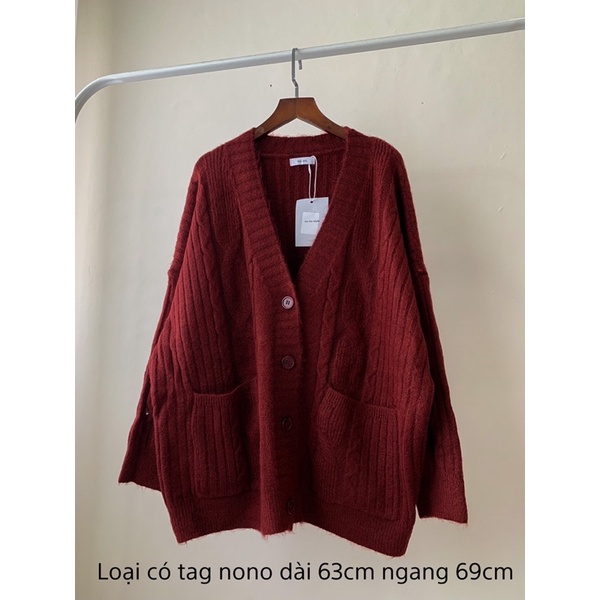 Áo cardigan len thừng 2 túi tag Nono loại 1 quảng châu Nh