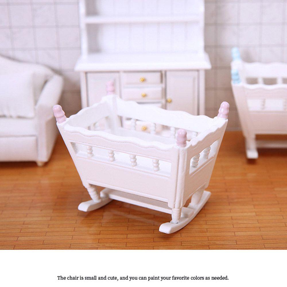 Nôi Ngủ Mini Màu Cầu Vồng Trang Trí Nhà Búp Bê