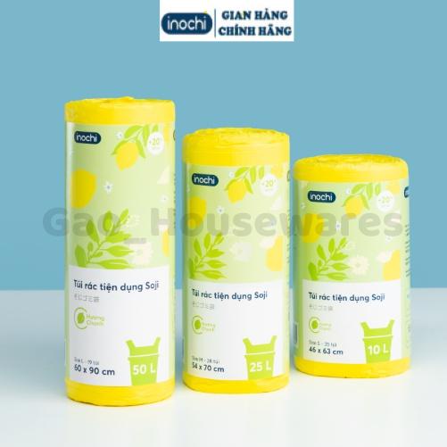 Túi đựng rác inochi có quai, túi tự hủy, túi rác hương chanh và hương lavender, đạt tiêu chuẩn xuất khẩu Châu Âu